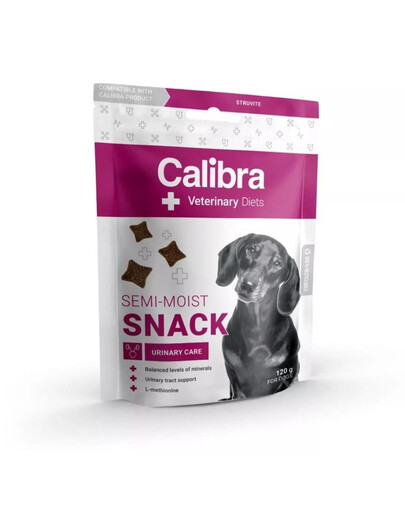 CALIBRA Veterinary Diet Semi-moist Snack Urinary Care - pour les chiens adultes souffrant de troubles urinaires - 120 g