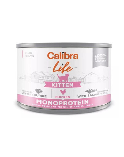CALIBRA Cat Life Kitten Chicken - nourriture monoprotéinée de poulet pour chatons - 200g