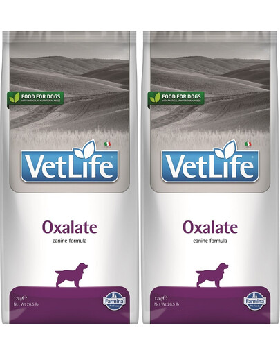 FARMINA Vet Life Oxalate Dog - nourriture pour chiens souffrant de problèmes rénaux et urinaires - 2x12 kg