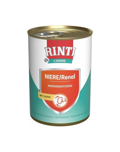 RINTI Canine Kidney-diet/Renal chicken - au poulet en cas d'insuffisance rénale - 400 g