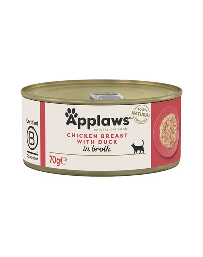 APPLAWS Cat Tin - Blanc de poulet et canard - 70 g