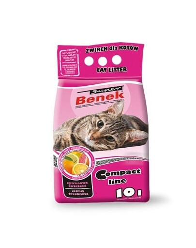 BENEK Super Compact Fraicheur de citrus Litière 10L
