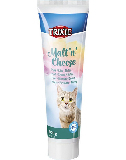 TRIXIE Pâte de malt, fromage et biotine pour chats 100 g