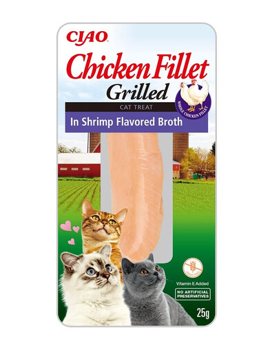 INABA CIAO Chicken fillet grilled - Filet de poulet dans un bouillon de crevettes - 25 g