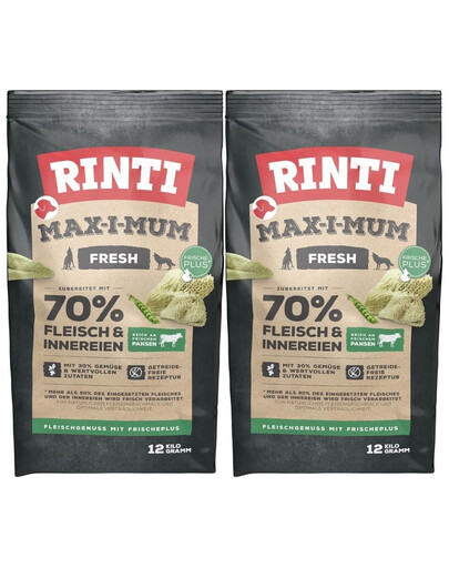 RINTI MAX-I-MUM - Croquettes avec rumens - 2 x 12 kg