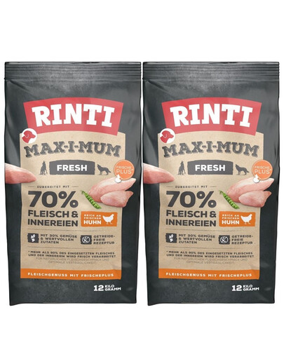 RINTI MAX-I-MUM Chicken - Viande de poulet - 2 x 12 kg
