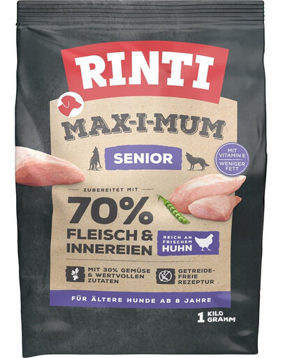 RINTI MAX-I-MUM Senior Chicken - au poulet pour chiens seniors - 1 kg
