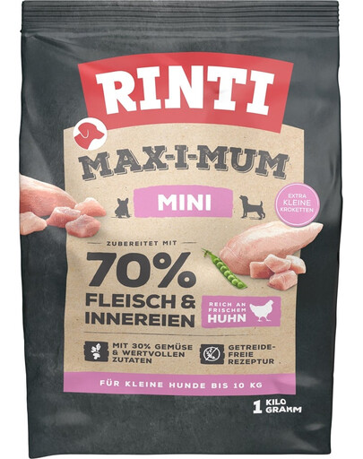 RINTI MAX-I-MUM Mini Adult Chicken - au poulet pour chiens de petites races - 1 kg