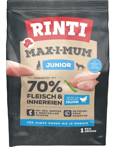 RINTI MAX-I-MUM Junior Chicken - avec poulet pour chiots - 1 kg