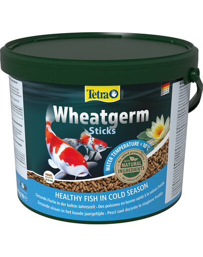 TETRA Pond Wheatgerm Sticks - nourriture principale flottante lorsque les températures de l'eau sont fraîches - 10 L