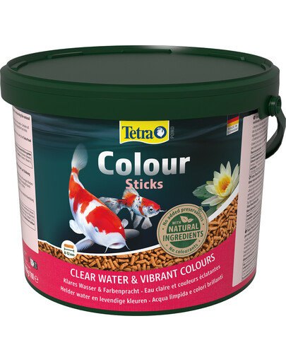 TETRA Pond Colour Sticks – Granulés pour améliorer la couleur des poissons de bassin - 10 L
