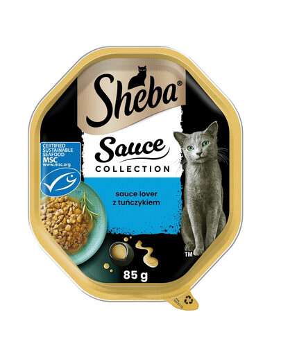 SHEBA Sauce Collection plateau 85 g morceaux en sauce avec du thon