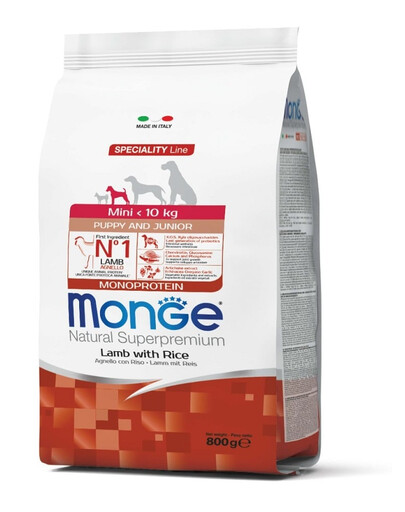 MONGE Mini Puppy Agneau avec riz et pommes de terre 800 g