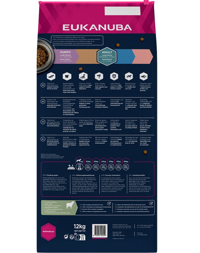 EUKANUBA Grain Free L/XL Adult - riche en agneau pour chiens adultes de grande et très grande race - 12 kg