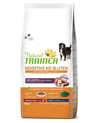 TRAINER Natural Sensitive No Gluten Medium Maxi Adult avec du canard 12kg