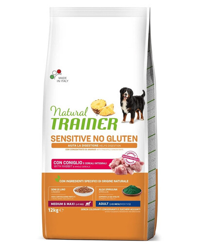TRAINER Natural Sensitive No Gluten Medium Maxi Adult avec lapin 12kg