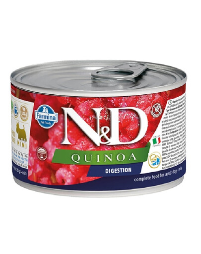 FARMINA N&D Quinoa Digestion Dog -  agneau pour chiens souffrant de troubles digestifs - 140 g