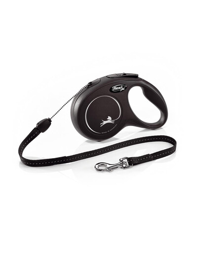 FLEXI Laisse New Classic Cordon S 8m Noir