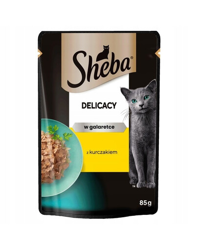 SHEBA Delicacy in jelly 85g morceaux de poulet en gelée pour chats