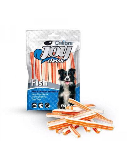 CALIBRA Dog Joy Classic Fish&Chicken Sandwich - sandwichs au poulet et au poisson - 80 g