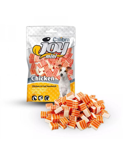 CALIBRA Dog Joy Mini Chicken&Cod Sandwich - petits sandwichs au poulet et au cabillaud - 70 g