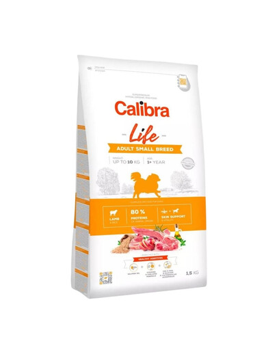CALIBRA Dog Life Adult Small Breed Lamb - pour chiens adultes de petite race -1,5 kg