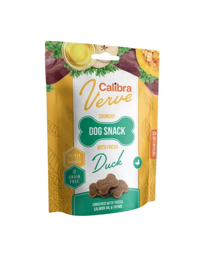 CALIBRA Dog Verve Crunchy Snack Fresh Duck - Friandises au canard sans céréales - 150 g