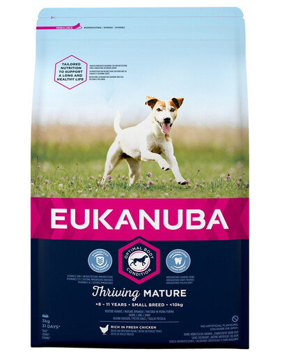 EUKANUBA Senior Petites Races Chicken Riche en poulet frais 3 kg