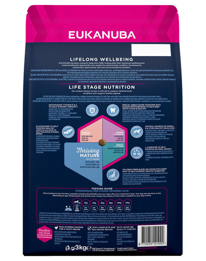 EUKANUBA Senior Petites Races Chicken Riche en poulet frais 3 kg
