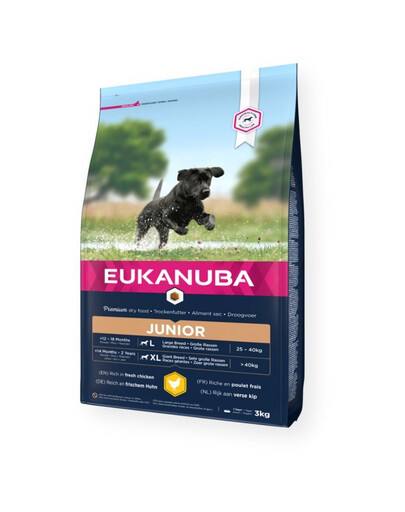 EUKANUBA Developing Junior - Chien Junior de Grande Race Riche en Poulet - 3kg