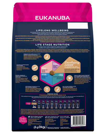 EUKANUBA Developing Junior - Chien Junior de Grande Race Riche en Poulet - 3kg