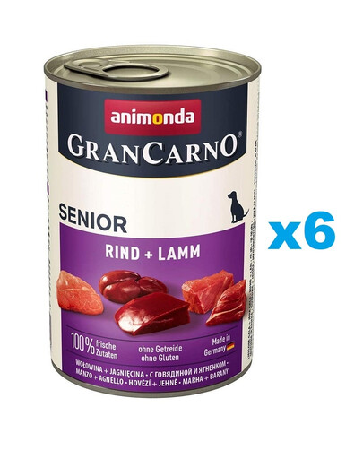 ANIMONDA GranCarno Senior agneau et veau 6 x 400 g