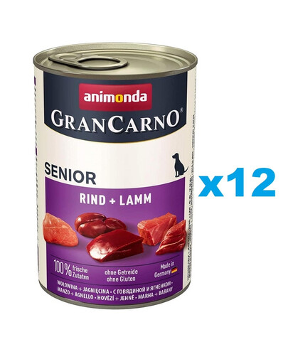 ANIMONDA GranCarno Senior agneau et veau 12 x 400 g