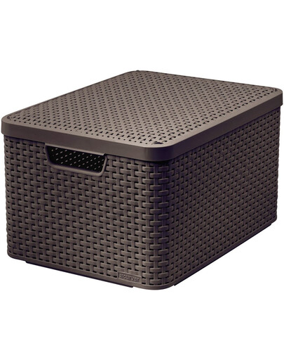 CURVER STYLE L panier avec couvercle brun foncé