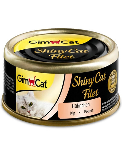GIMCAT Shiny Cat Filet Chicken in Bulion - avec du poulet en bouillon - 70 g