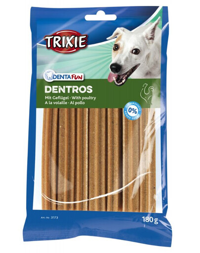 TRIXIE Friandise pour chien - 180 g - à base de volaille pour favoriser la santé bucco-dentaire
