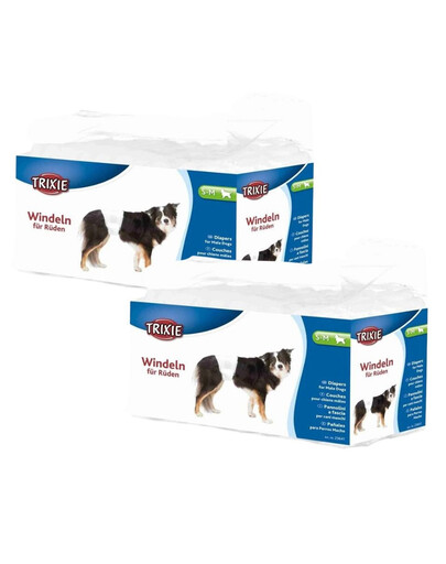 TRIXIE Couches pour chien mâle S–M 30–46 cm 2x12 pièces