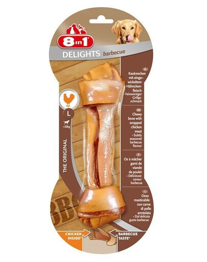 8in1 Delights Os à mâcher Barbecue taille L