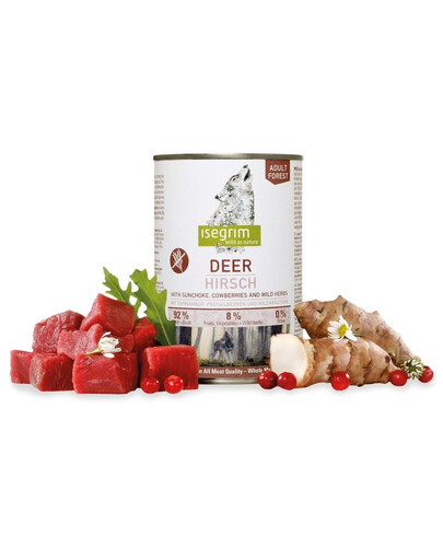 ISEGRIM Adult Forest Cerf au topinambour et aux myrtilles 400 g