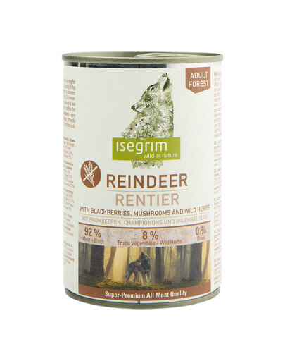 ISEGRIM Adult Forest Renne aux mûres et aux champignons 400 g