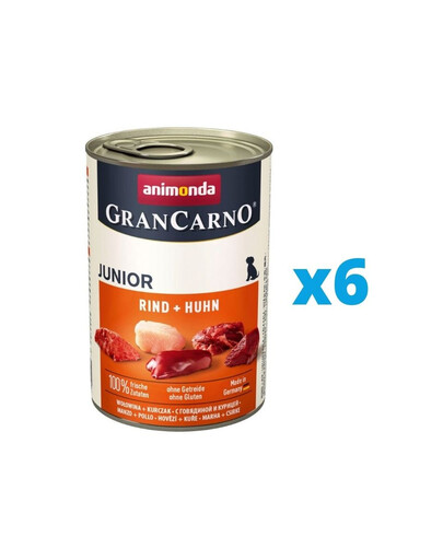 ANIMONDA GranCarno Junior bœuf et poulet 6 x 800 g