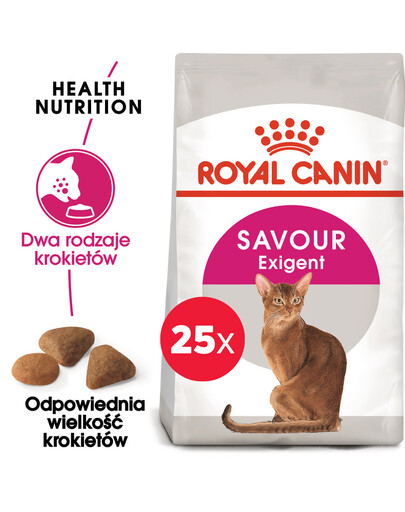 ROYAL CANIN Exigent Savour 35/30 Sensation croquettes pour chats adultes, difficiles, à la texture recherchée 25 x 400g