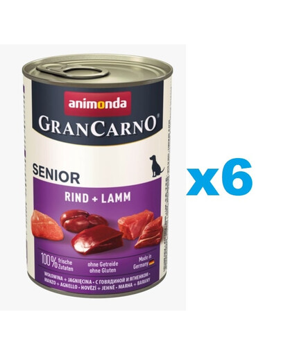 ANIMONDA GranCarno Senior agneau et veau 6 x 800 g