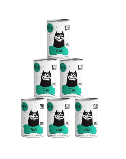 PAKA ZWIERZAKA PEPE Fish 99% 6x400 g - nourriture humide au poisson