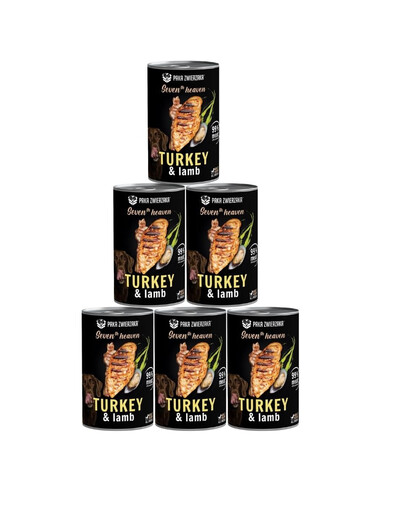 PAKA ZWIERZAKA Seventh Heaven 6x400 g - Nourriture humide dinde et agneau