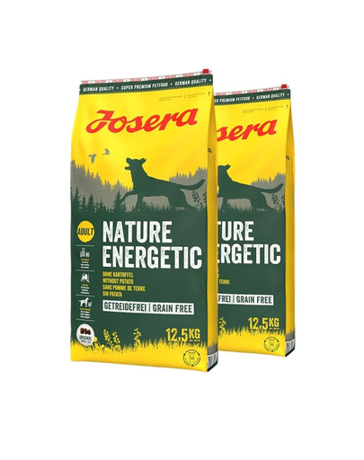 JOSERA Nature Energetic Pour les chiens adultes actifs 2 x 12,5kg