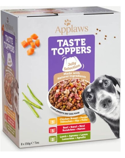 APPLAWS Dog Tin Jelly - Multipack de viandes en gelée - 32 x 156 g