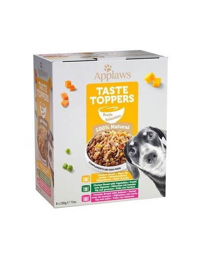 APPLAWS Dog Tin Broth - Sélection de blanc de poulet en bouillon - 32 x 156 g