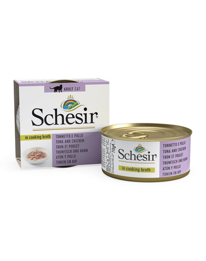 SCHESIR Thon avec poulet dans un bouillon 70 g