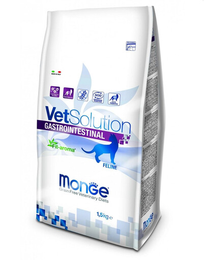 MONGE Vet Solution Cat Gastrointestinal - Croquettes vétérinaires gastro-intestinales - 1,5 kg
